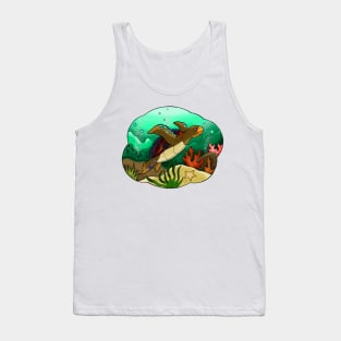 Undersea life and the charming caretta Tank Top